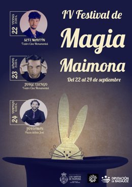 Cartel del IV Festival de Magia Maimona de Los Santos de Maimona (Badajoz)