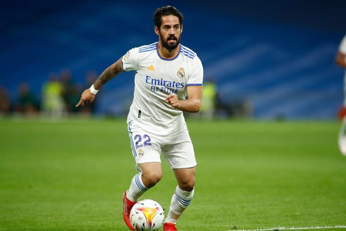 Francisco "Isco" Alarcon of Real Madrid in action during the spanish league, La Liga Santander, football match played between Real Madrid and Villarreal CF at Santiago Bernabeu stadium on Septenber 25, 2021, in Madrid, Spain.