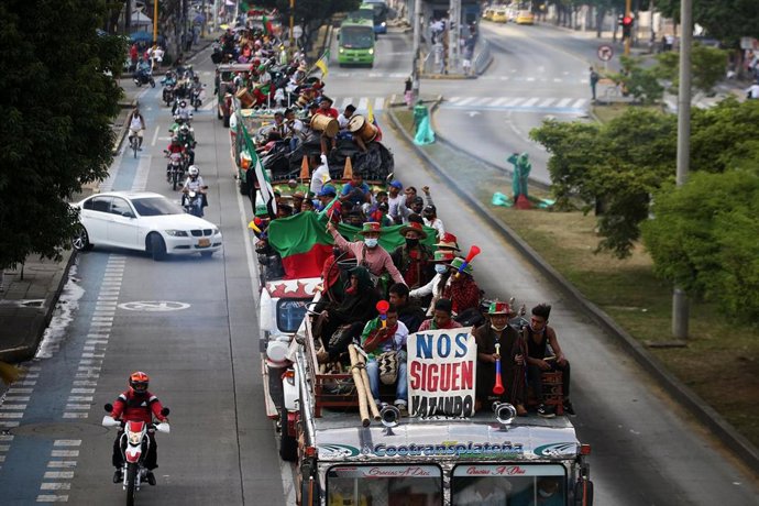 Archivo - Manifestación en Cali, Colombia