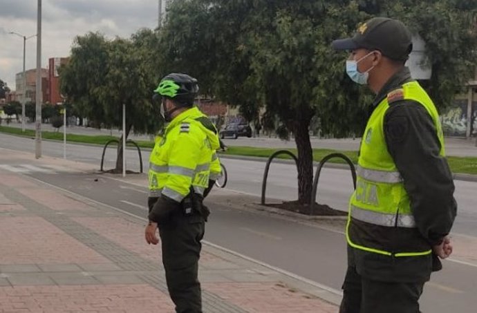 Archivo - Agentes de la Policía en Colombia