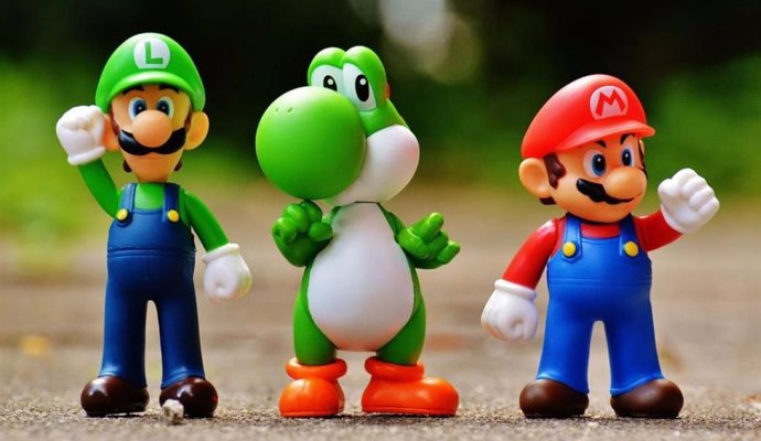 Tres personajes del juego de Nintento Mario Bros