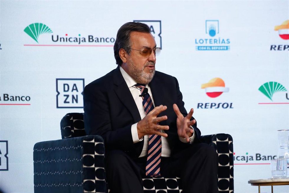 Miguel Carballeda, presidente del Comité Paralímpico Español (CPE), durante los Desayunos Deportivos de Europa Press