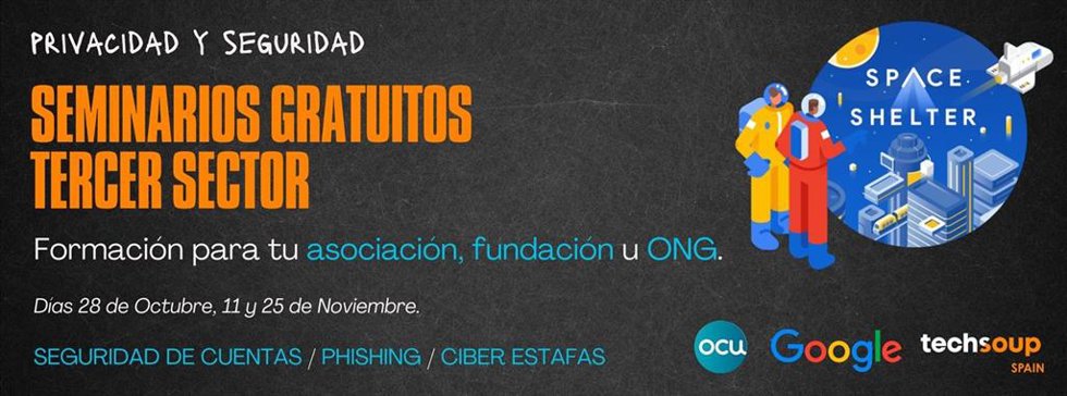 Jornadas de formación online gratuitas sobre privacidad y seguridad orientadas a ONG, asociaciones, fundaciones y cooperativas sociales.
