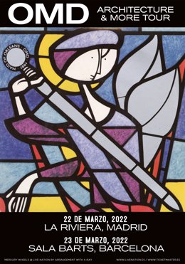 Cartell dels concerts d'OMD a Espanya el 2022