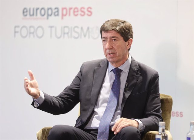 El vicepresidente y consejero de Turismo, Regeneración, Justicia y Administración Local de la Junta de Andalucía, Juan Marín.