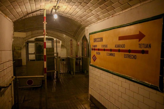 Archivo - El Museo del 'Andén 0' en la antigua estación de Chamberí, en Madrid .