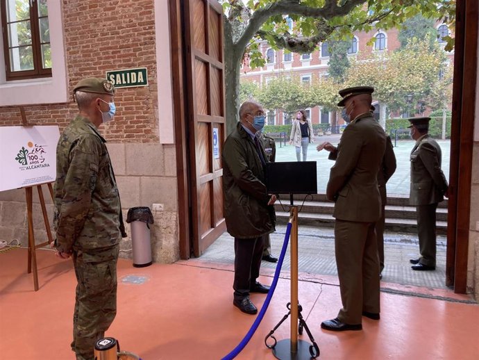 Igea, en la Academia de Caballería durante su visita a la exposición.