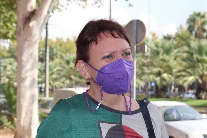 Fotografía de la portavoz regional de Podemos, María Marín