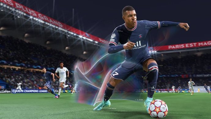 El jugador de fútbol francés Kylian Mbappé, en el videojuego FIFA 22.