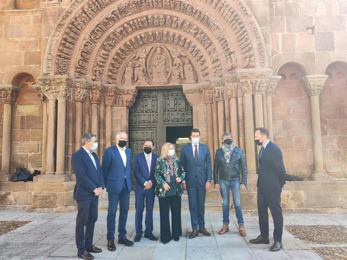 El consejero de la Presidencia visita parte de las obras que la Junta está financiado en Soria