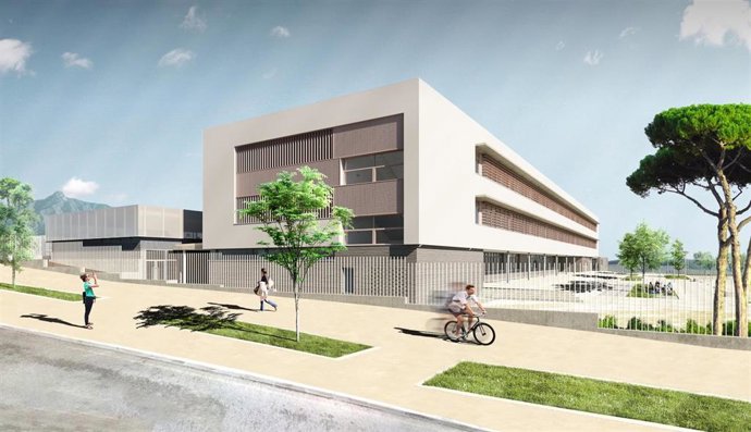 Infografía del futuro instituto de Las Chapas, en Marbella, para 620 alumnos