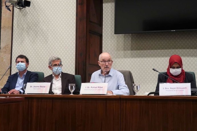 El Síndic de Greuges de Catalunya, Rafael Ribó, en comisión del Parlament.