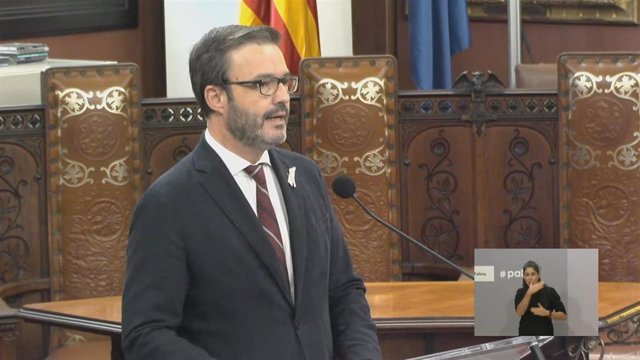 El alcalde de Palma, José Hila, durante el debate de estado de la ciudad.