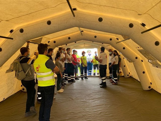 Hospital de campaña en La Palma