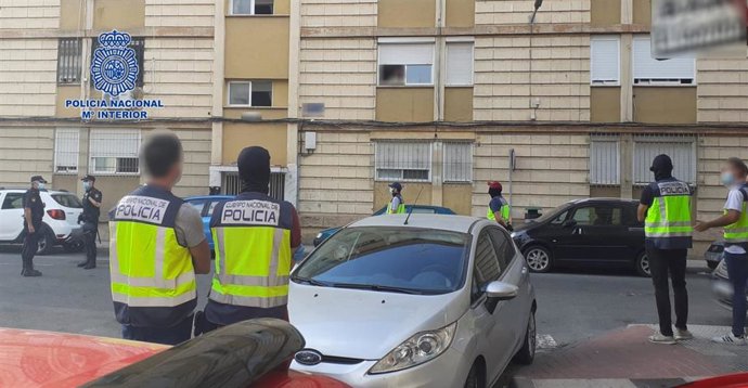 Imagen de la intervención desarrollada por la Policía Nacional