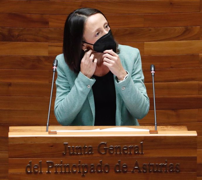 Melania Álvarez en el Pleno de la Junta.