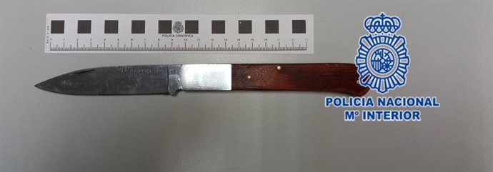 Arma utilizada por el detenido.