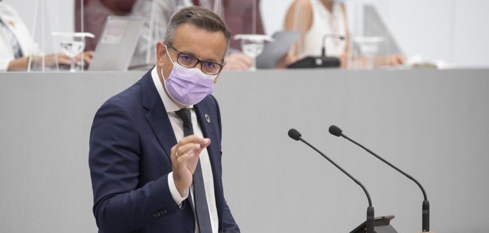 El secretario general del PSRM y portavoz del Grupo Parlamentario Socialista, Diego Conesa