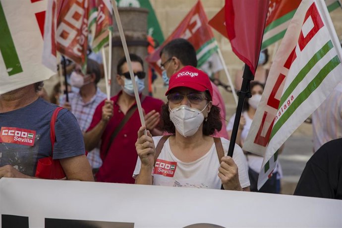 Archivo - Movilización de CCOO-A en una imagen de archivo.