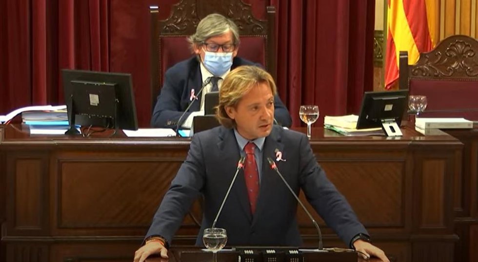 El portavoz de Vox en el Parlament, Jorge Campos.