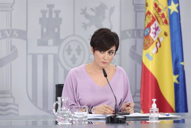 La ministra de Política Territorial y portavoz del Gobierno, Isabel Rodríguez, en una rueda de prensa posterior al Consejo de Ministros