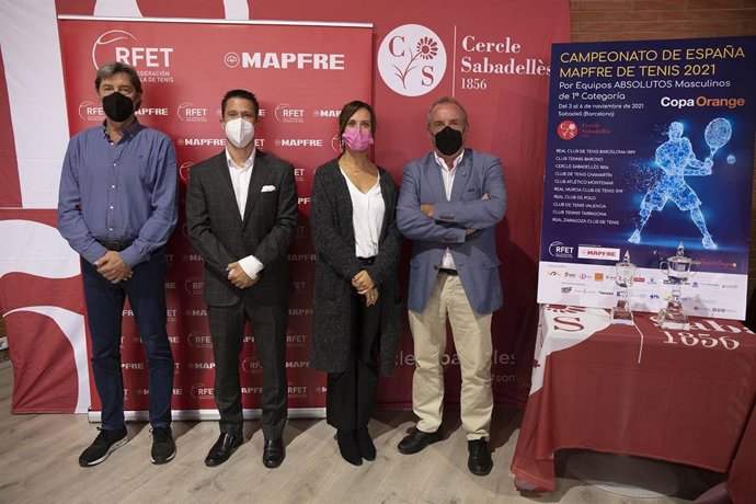 Presentación del 51 edición del Campeonato de España MAPFRE de Tenis por Equipos Absolutos de 1 Categoría  Copa Orange, que se disputará en el Cercle Sabadells 1856 del 3 al 6 de noviembre