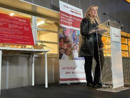 La consellera de Derechos Sociales de la Generalitat, Violant Cervera, en la inauguración del Centre Sant Jaume en Badalona