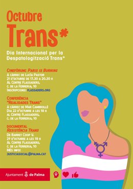 Programa de actos de Octubre Trans, del Ayuntamiento de Palma.