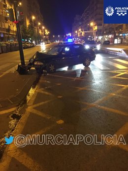 Imagen del coche siniestrado