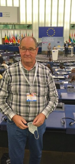 Imagen de Eduardo Besa en el Parlamento Europeo.