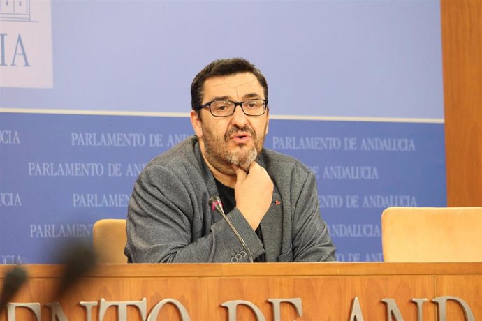 El diputado de Unidas Podemos por Málaga (UPporA) en el parlamento andaluz y coordinador provincial de Izquierda Unida, Guzmán Ahumada