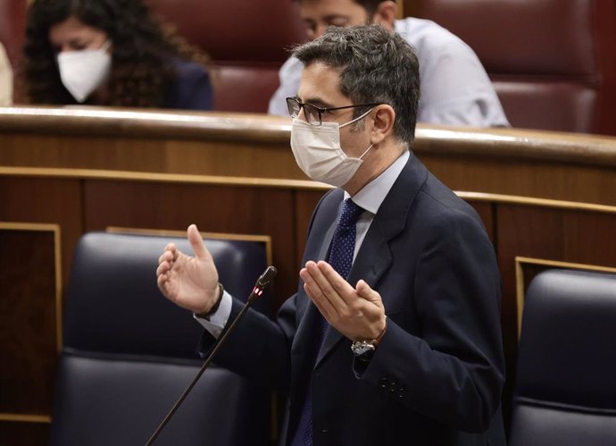 El ministre de la Presidncia, Relacions amb les Corts i Memria Democrtica, Félix Bolaños, al Congrés dels Diputats