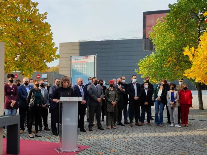 Acto organizado por el Gobierno de Navarra en Pamplona por el décimo aniversario del fin de la banda terrorista ETA.