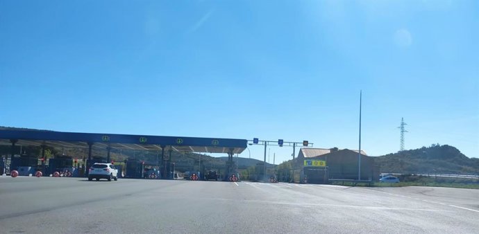 Peaje en imagen de archivo