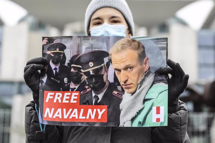 Archivo - Arxivo - Protestes a favor de l'excarceració d'Alexei Navalni a Berlín