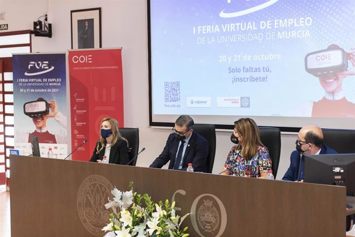 Inauguración de la I Feria Virtual de Empleo de la Universidad de Murcia