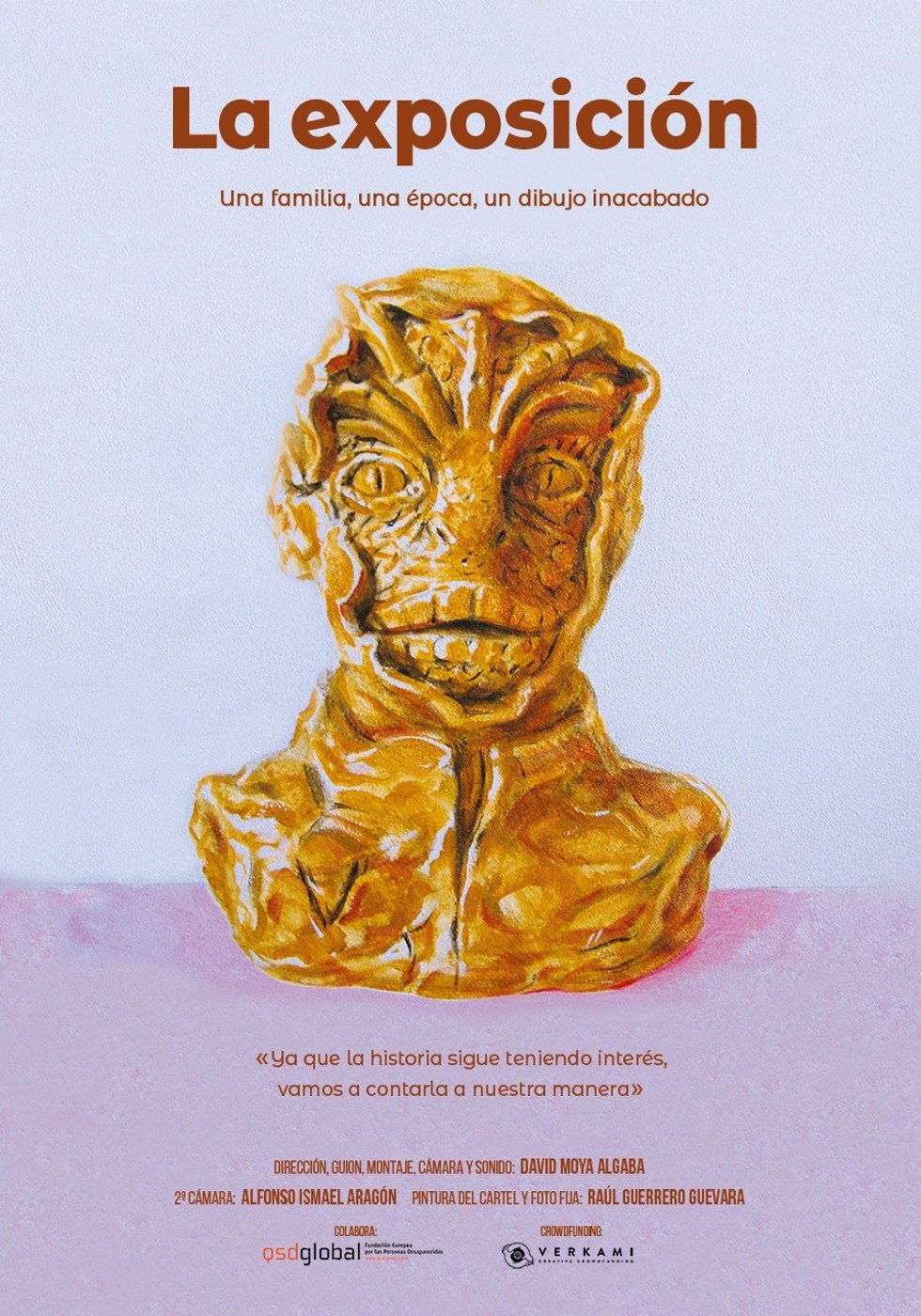 Cartel 'La exposición', documental sobre el niño pintor de Málaga, David Guerrero Guevara, desaparecido en 1987 con 13 años