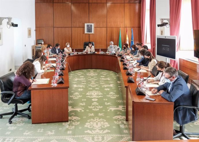 Reunión de la Junta de Portavoces del Parlamento de Andalucía, en una fotografía de archivo