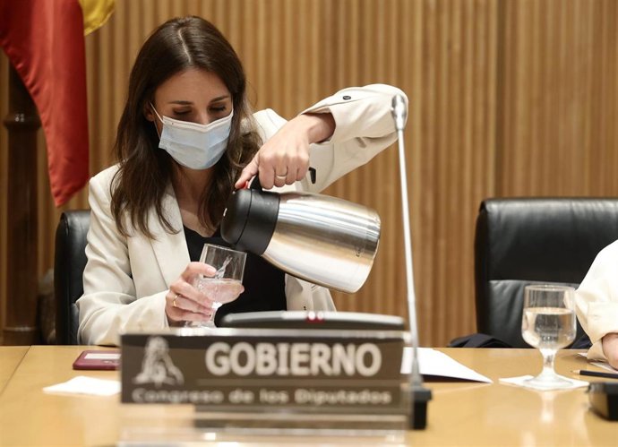 La ministra de Igualdad, Irene Montero, en el Congreso