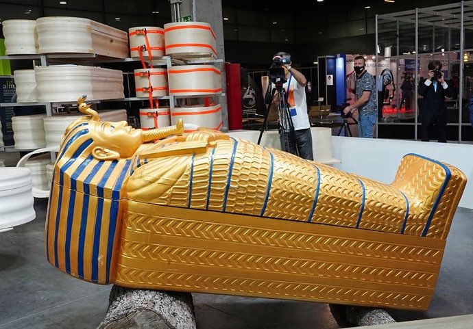 Recreación de un sarcófago en Funermostra