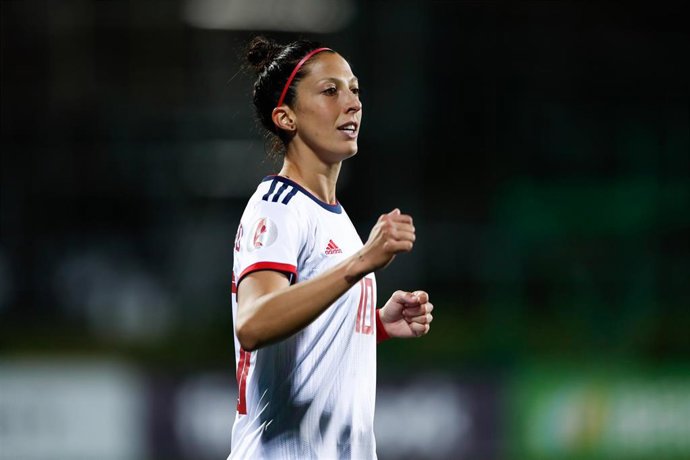 Archivo - Jennifer Hermoso celebrando un gol con la selección española de fútbol