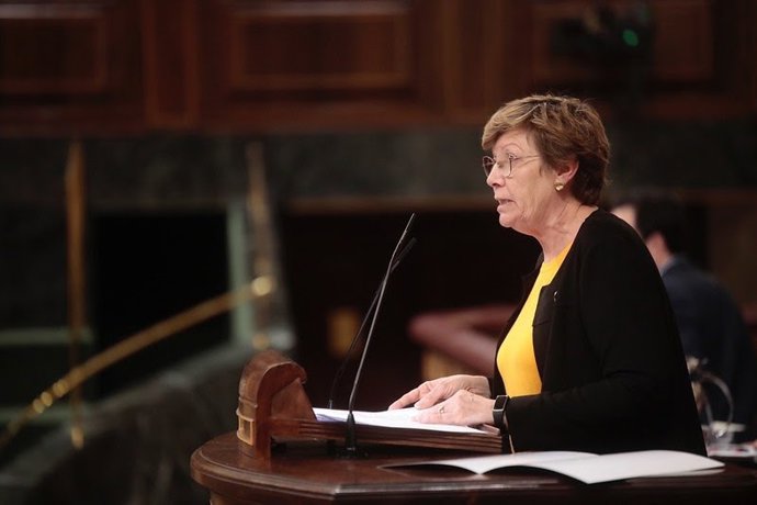 Archivo - La diputada de Unidas Podemos de Baleares, Antnia Jover, en el Congreso.