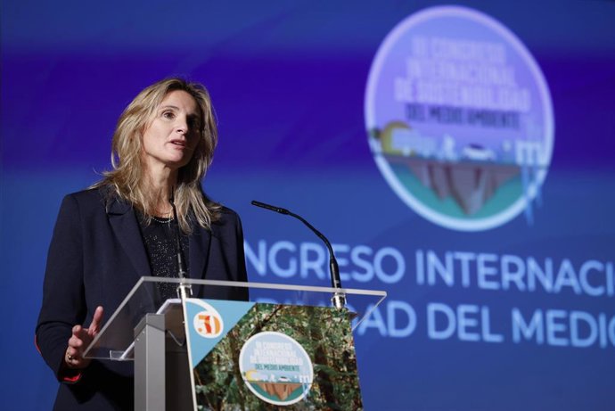 La consejera de Medio Ambiente, Vivienda y Agricultura, Paloma Martín, durante la inauguración del III Congreso Internacional de Sostenibilidad Medioambiental (CSIM) organizado por la revista Cambio 16.COMUNIDAD DE MADRID  FOTO: D. SINOVA