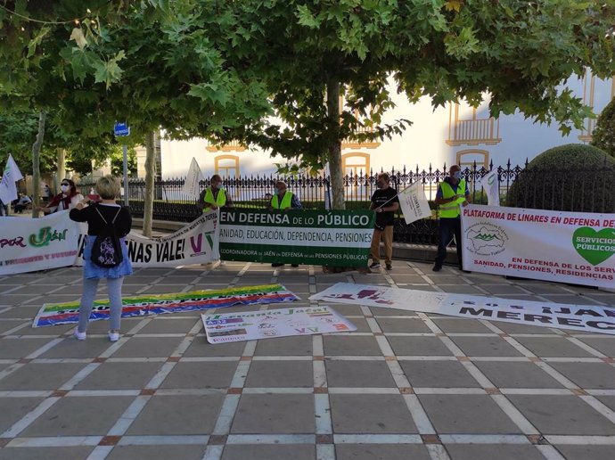 Imagen de la protesta de Levanta Jaén