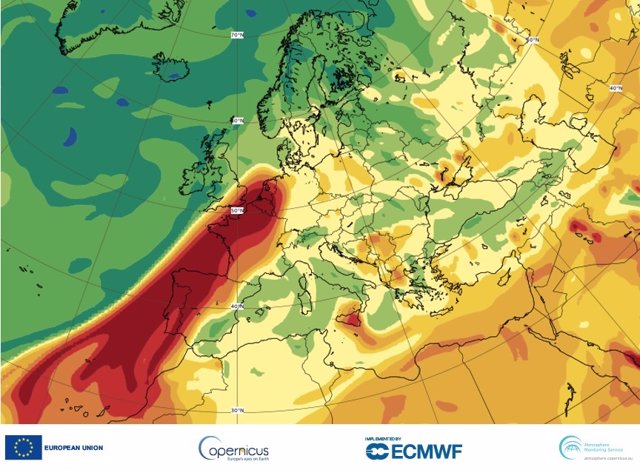 Emisiones del volcán de La Palma en Europa y el Caribe monitorizadas por Copernicus