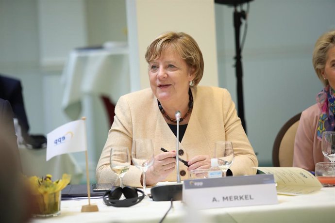 La canciller de Alemania, Angela Merkel, durante la Cumbre de la UE. 