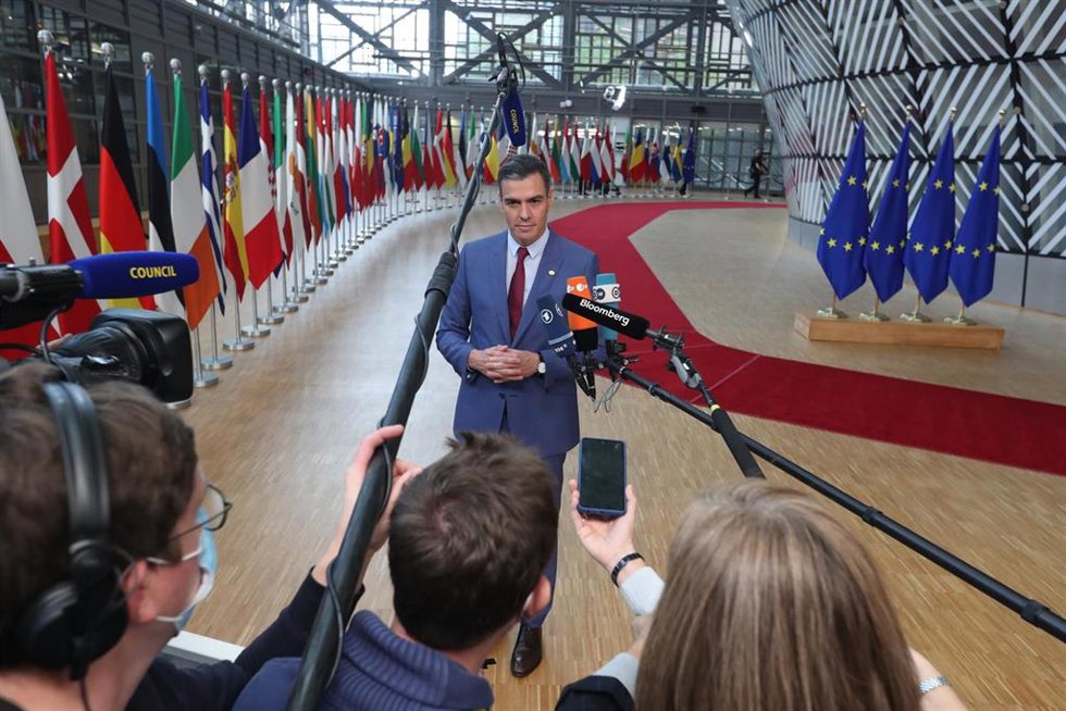 Pedro Sánchez, presidente del Gobierno, en Bruselas