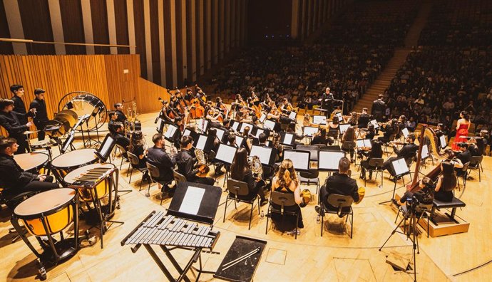 Archivo - Joven Orquesta Sinfonica FSMCV en el Palau de Les Arts