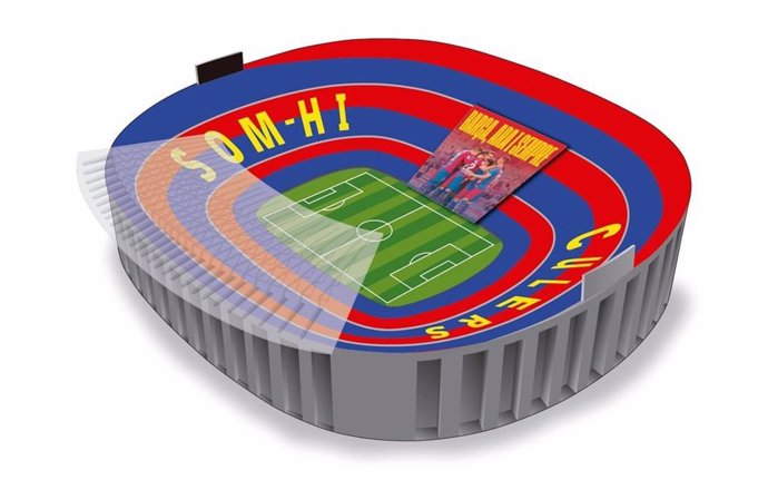 Mosaico que lucirá el Camp Nou en el Clásico de LaLiga Santander del 21 de octubre de 2021