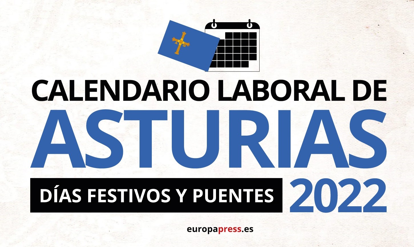 Calendario laboral de Asturias para 2022